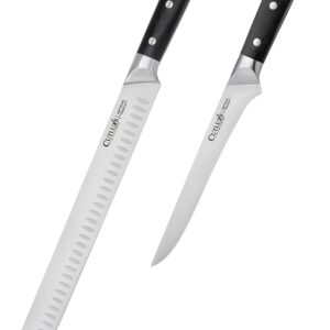 Cutluxe Slicing & Boning Knife Set – Forged High Carbon German Steel – Full Tang & Razor Sharp – Ergonomic Handle Design – Artisan Series