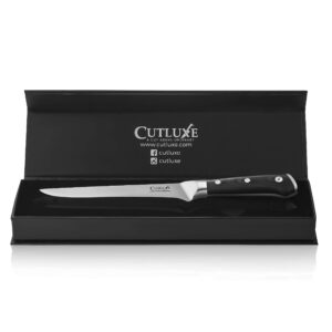 Cutluxe Slicing & Boning Knife Set – Forged High Carbon German Steel – Full Tang & Razor Sharp – Ergonomic Handle Design – Artisan Series