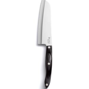 Cutco Cutlery Model 1766 Santoku Knife. 7.0" High Carbon Stainless Straight Edge Blade.5.6" Classic Brown Handle (sometimes Called "black") In Factory-sealed Plastic Bag.