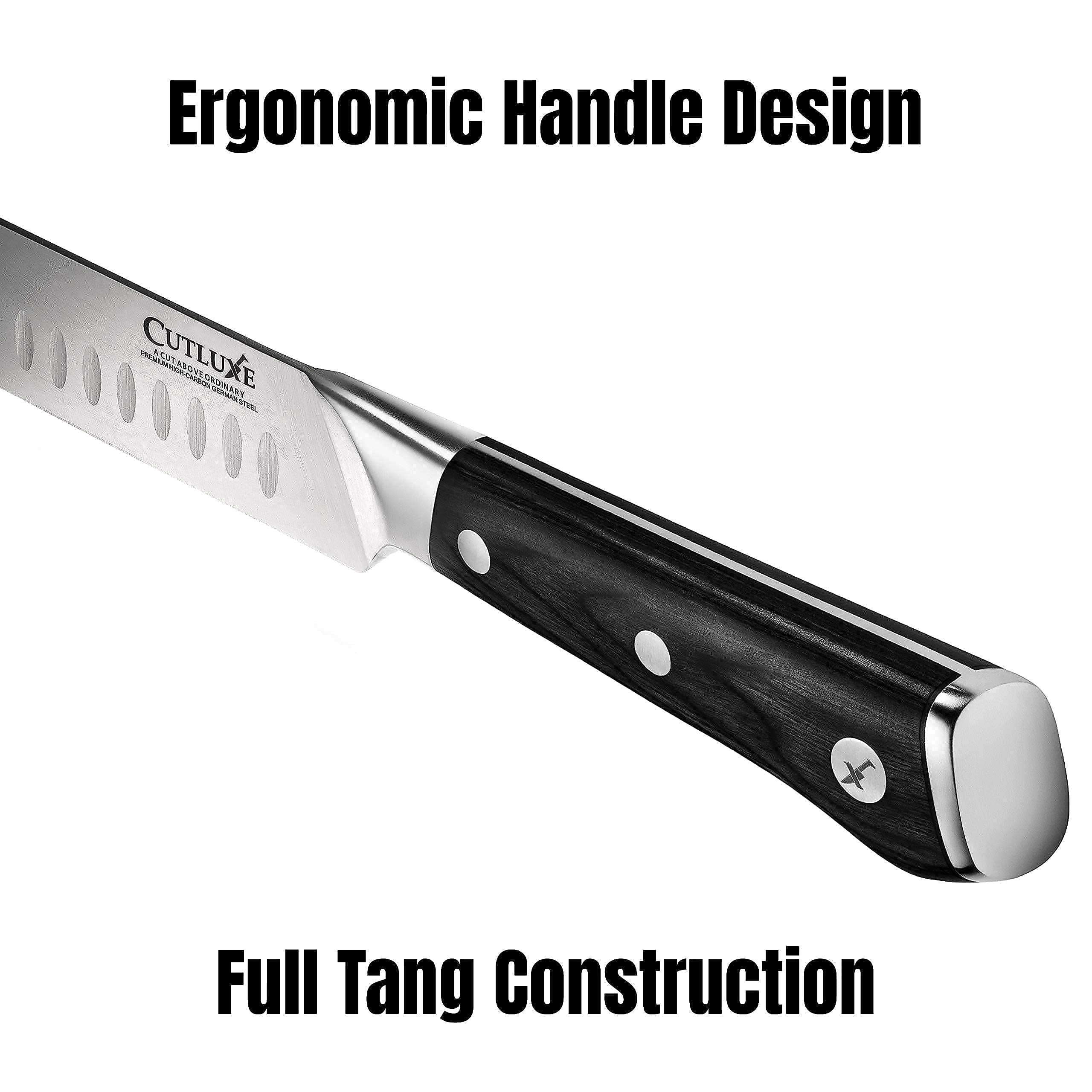 Cutluxe Slicing & Boning Knife Set – Forged High Carbon German Steel – Full Tang & Razor Sharp – Ergonomic Handle Design – Artisan Series