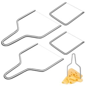4 pcs stainless steel cheese slicer with wire cheese cutter for kitchen block cheese and butter slicer tool (y type & u type)