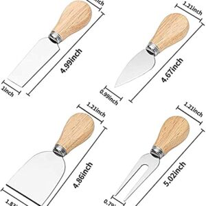 Linwnil 20 Pieces Spreader Knife Set Cheese Butter Spreader Knife Cheese Slicer Knife Mini Serving Tongs Spoons Forks for Charcuterie Boards Accessories,Birthday Wedding Christmas