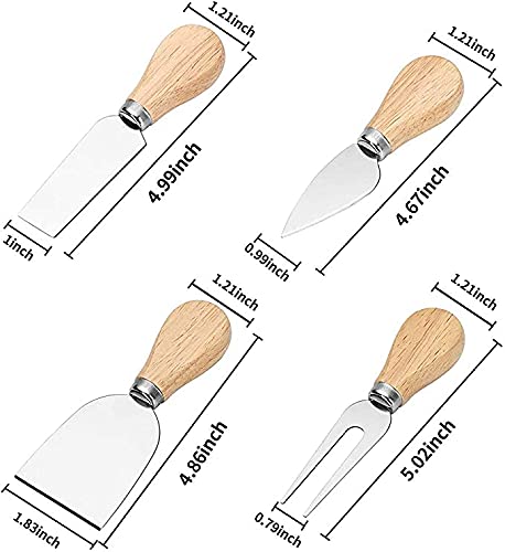 Linwnil 20 Pieces Spreader Knife Set Cheese Butter Spreader Knife Cheese Slicer Knife Mini Serving Tongs Spoons Forks for Charcuterie Boards Accessories,Birthday Wedding Christmas