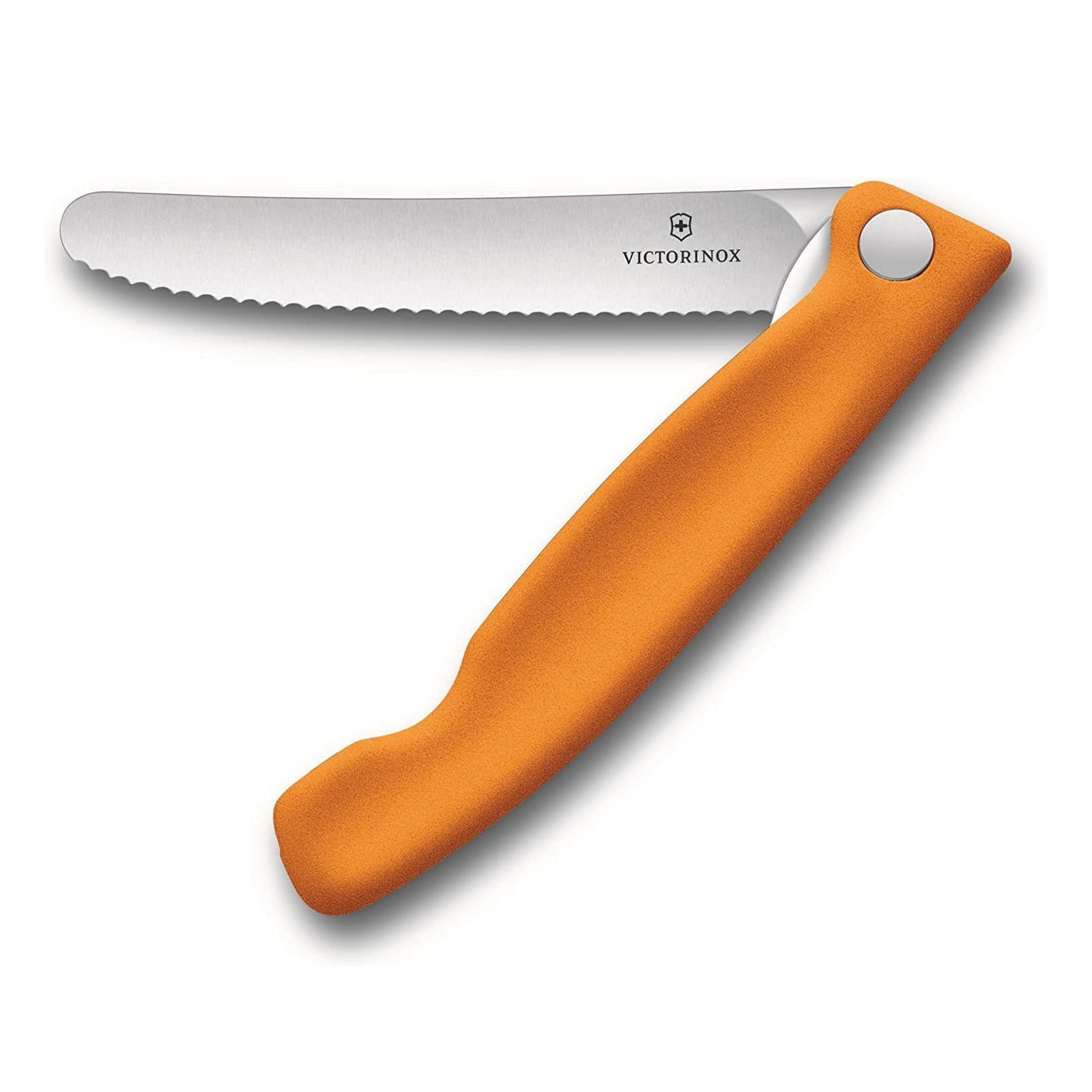 Victorinox Swiss Classic Foldable Paring Knife, Wavy Edge Orange 4.3 in