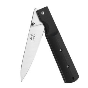 Miki 440A Stainless Steel Blade Japanese Kitchen Chef Folding Pocket Knife for Folding Camping Knife,Petty Knife Fruit Knife Paring Knife Peeling Knife Small Drop Point