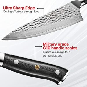 YOKASHI Japanese Knife - Damascus Chef Knife 8-inch - Superior Edge Retention for Precise Chopping, Slicing & Dicing for Professional Chefs and Home Cooks in the Kitchen - Durable Steel