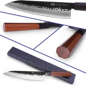 FINDKING 5 inch Utility knife 7 inch Nakiri Knife 8 Inch Chef Knife 9 inch Kiritsuke Knife Dynasty series-3 layer 9CR18MOV Clad Steel w/octagon Handle Gyuto Knife