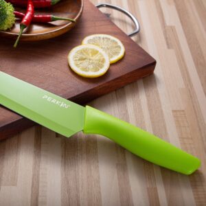 Perkin Chef Knife Kitchen Knife with Sheath Cooking Knife Stainless Steel with Non Stick Coating Ergonomic Handle