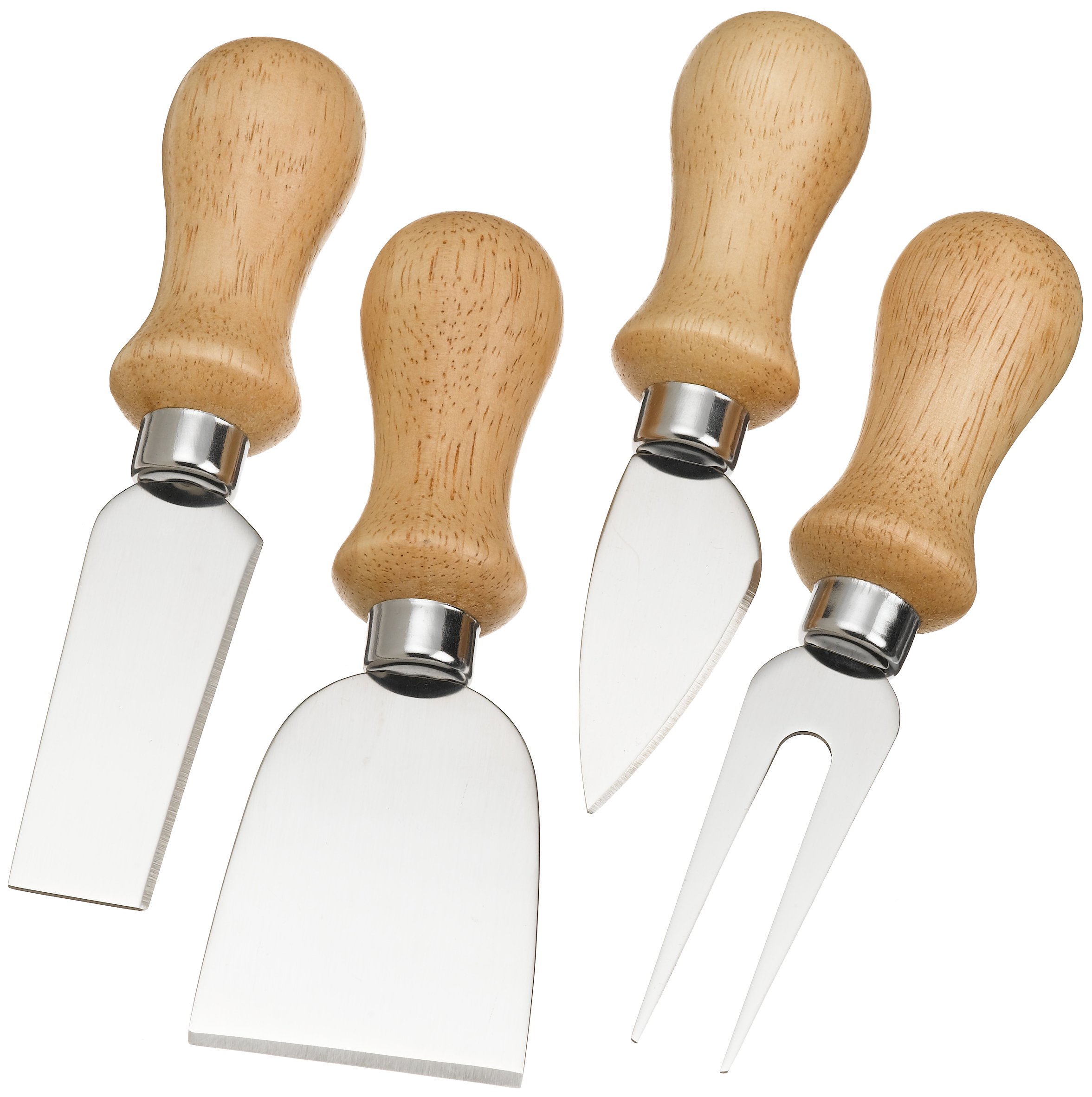 Prodyne Polished Wood Cheese Knives, Set of 4