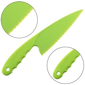 RLECS 3PCS 3 Colors Nylon Kitchen Knife Plastic Knives Set For Fruit Bread Cake Salad Lettuce Knife