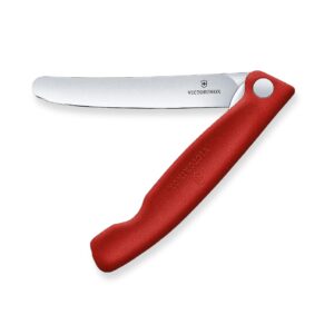 victorinox swiss classic foldable paring knife, straight edge red 4.3 in