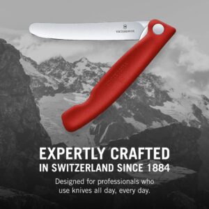 Victorinox Swiss Classic Foldable Paring Knife, Straight Edge Red 4.3 in