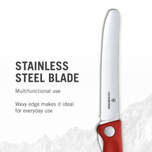 Victorinox Swiss Classic Foldable Paring Knife, Straight Edge Red 4.3 in