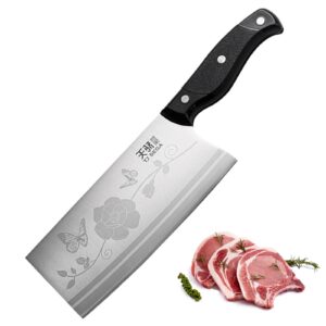 meat cleaver knife 7.2 inch, ultra sharp chinese chef's knives, full-tang chopping knife, 30cr13 steel blade thickness 2 mm, tj sega series tc17068
