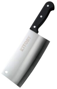 kitory cleaver knife - german steel chopper slicer - super sharp full tang chinese chef's knife, kitchen 2023 gifts for women and men