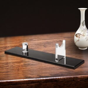 noonebutyou Knife Display Stand Acrylic Knife Stand, Desktop Knife Display, Single Knife Holder for Home Decor (Black Base)