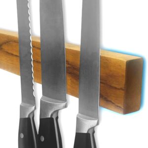 knife holder wall acacia wood, powerful magnetic knife holder for wall to save kitchen space, this knife magnetic strip has a great magnetism, this is modern and elegant magnetic knife strip.