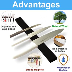 10 Inch Black Knife Magnetic Strip Use as Magnetic Knife Holder for Wall - Wall Magnetic Knife Strip - Kitchen Magnetic Knife Bar - Rack Holder