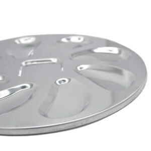 MGTECH 2 Pack Oyster Plate, Stainless Steel Oyster Pan Oyster Serving Tray, Oyster Shell Shaped Platter