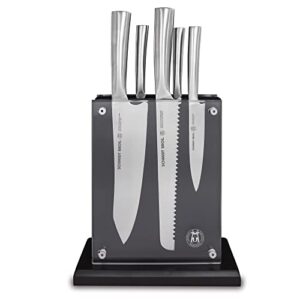schmidt brothers - 6-piece knife set, high-carbon stainless steel cutlery with knife block