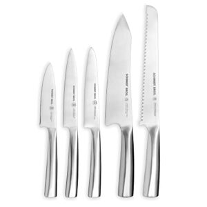 Schmidt Brothers - 6-Piece Knife Set, High-Carbon Stainless Steel Cutlery with Knife Block