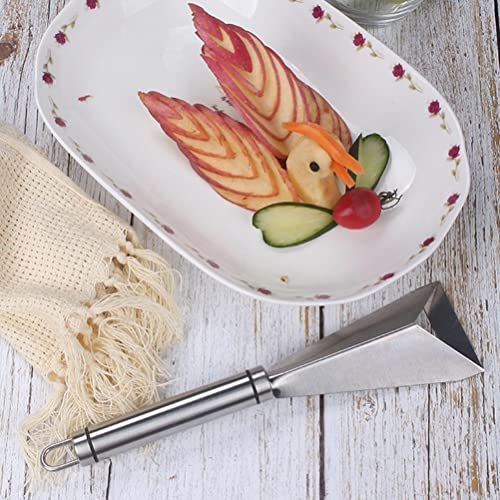 SFNTION Fruit Carving Knife, DIY Platter Decoration Carving Tool for Fruit Vegetable Cutting Knife, Triangular Shape Stainless Steel Food Carving Carving Knife Slicer