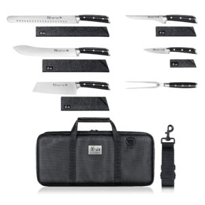 cangshan s series 1024135 german steel forged 7-piece bbq knife set