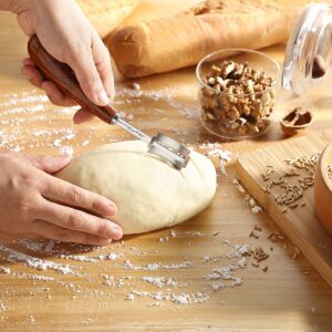 SAINT GERMAIN Premium Hand Crafted Bread Lame for Dough Scoring Knife, Lame Bread Tool for Sourdough Bread Slashing with Blades Included with Replacement with Authentic Leather (Style 1)