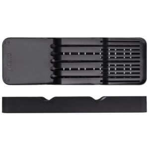 Knife Drawer Organizer Tray for Knives GMEZZO Knife Block Knifes Holder in kitchen drawer, Small, Black