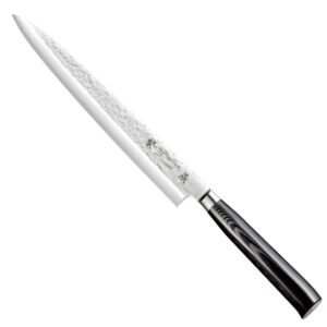 tamahagane san tsubame stainless steel pakkawood sashimi knife, 9.5-inch