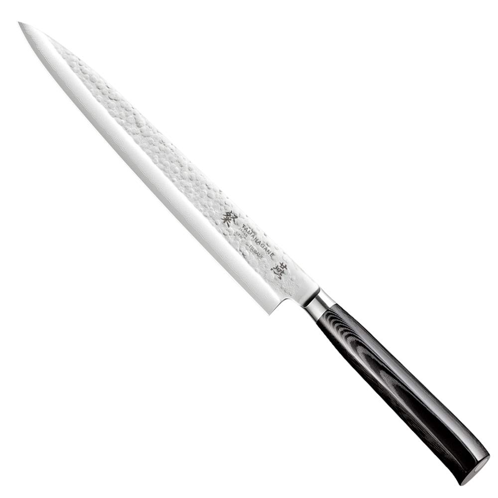 Tamahagane SAN Tsubame Stainless Steel Pakkawood Sashimi Knife, 9.5-Inch