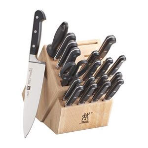 zwilling professional s 20-piece razor-sharp german block knife set, made in company-owned german factory with special formula steel perfected for almost 300 years, dishwasher safe