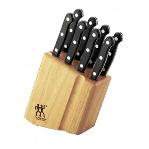 zwilling j.a. henckels twin gourmet 9-piece high-carbon stainless-steel gourmet steak knives with block