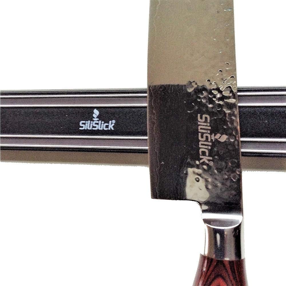 SiliSlick 12”/30.5cm Magnetic Knife Bar - Organize Kitchen Knives, Tool Holder, Utensil Organizer, Storage Rack