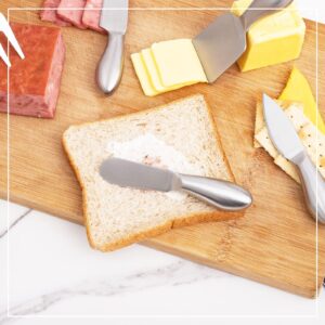 Cheese Spreader Knife Set (18 Pcs) 丨Charcuterie Accessories丨Stainless Steel Butter Knife, Serving Spoons, Forks and Mini Tongs, Used for Cheese, Butter, Jam, Pastry and Other Kitchen Daily Gadgets