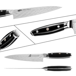 TUO Chef Knife - 7 inch Professional Kitchen Knife - Japanese Gyuto Knife - G10 Full Tang Handle - BLACK HAWK S Series with Gift Box