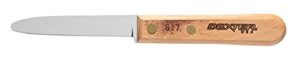 dexter russell clam shucking knife with carbon steel blade and riveted handle, 3-inch, made in usa