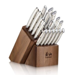 Cangshan Z1 Series 1024197 German Steel Forged 17-Piece Knife Block Set, Walnut