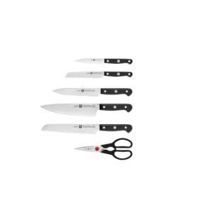 ZWILLING 36133-000-0 7-piece Self-sharpening Knife Block Set, Wooden Block, Knife and Scissors made of Special Stainless Steel/Plastic Handle, Gourmet