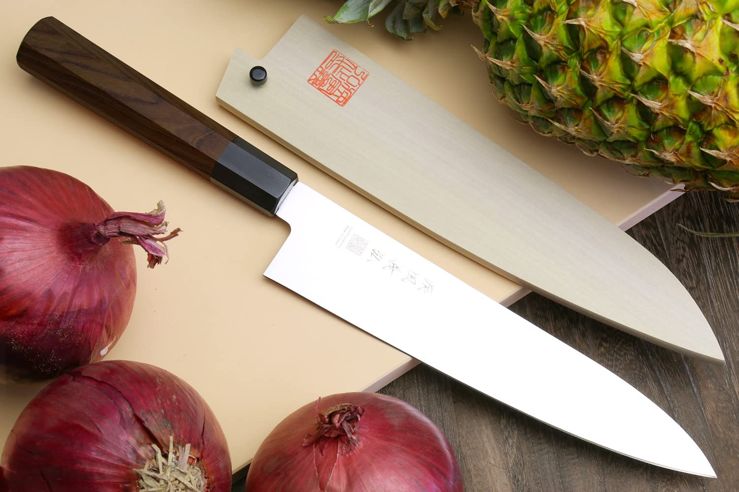 Yoshihiro Ice Hardened Stainless Steel Wa Gyuto Japanese Chef Knife (8.25'' (210mm))
