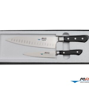 MAC Knife Professional series 2-piece starter knife set PRO-20, MTH-80 Pro series 8" Chef's knife w/dimples and PKF-50 Pro series 5" Paring knife, handcrafted in Seki, Japan