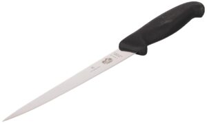 victorinox 7" fillet knife, straight blade, flexible, black fibrox handle 5.3813.18
