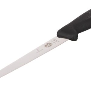 Victorinox 7" Fillet Knife, Straight Blade, Flexible, Black Fibrox Handle 5.3813.18