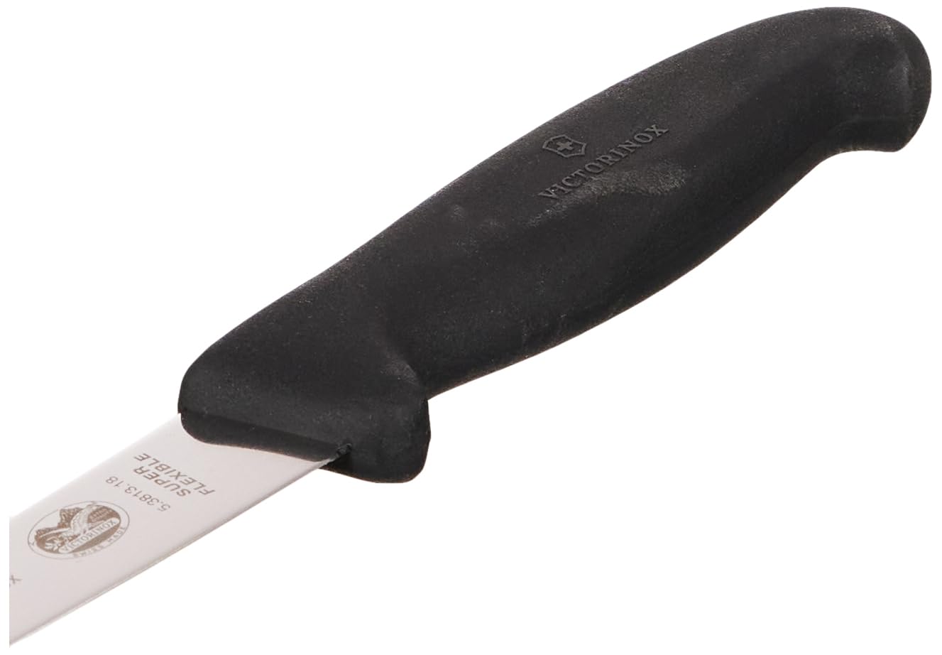 Victorinox 7" Fillet Knife, Straight Blade, Flexible, Black Fibrox Handle 5.3813.18