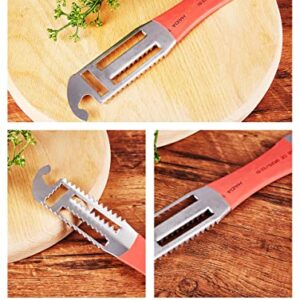 Fish Scaler Remover, Fish Scraper Fast Cleaning Fish Skin, Fish Scale Remover with Stainless Steel Sawtooth Easily Remove Fish Scales-Cleaning Brush Kitchen Descaler Tool