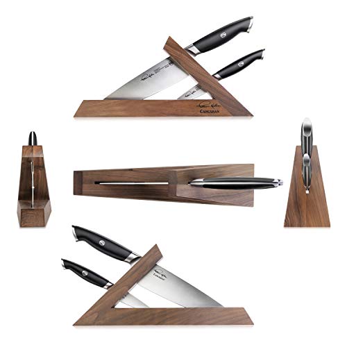 Cangshan Thomas Keller Signature Collection Swedish Powder Steel Forged, 3-Piece TAI Block, Walnut, Black