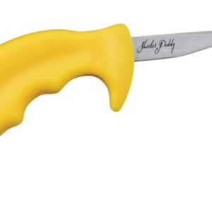 Swissmar Shucker Paddy Universal Oyster Knife, Yellow Handle, 8 x 2.5 x 1 inches