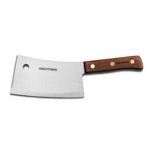 dexter-russell traditional (08240) 9", stainless blade, rosewood handle, made stainless steel heavy duty cleaver, wood