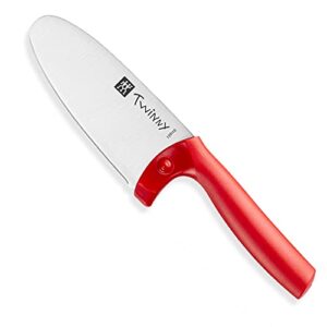 zwilling 36550-101 twinny, red, 3.9 inches (100 mm), children's knife, stainless steel, round tip, safety
