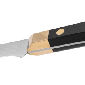 ARCOS Carving Knife 12 Inch Stainless Steel. Ham Slicer Knife for Cutting Ham and Meat. Ergonomic Polyoxymethylene Handle and 300mm Blade. Series Regia. Color Black/Gold